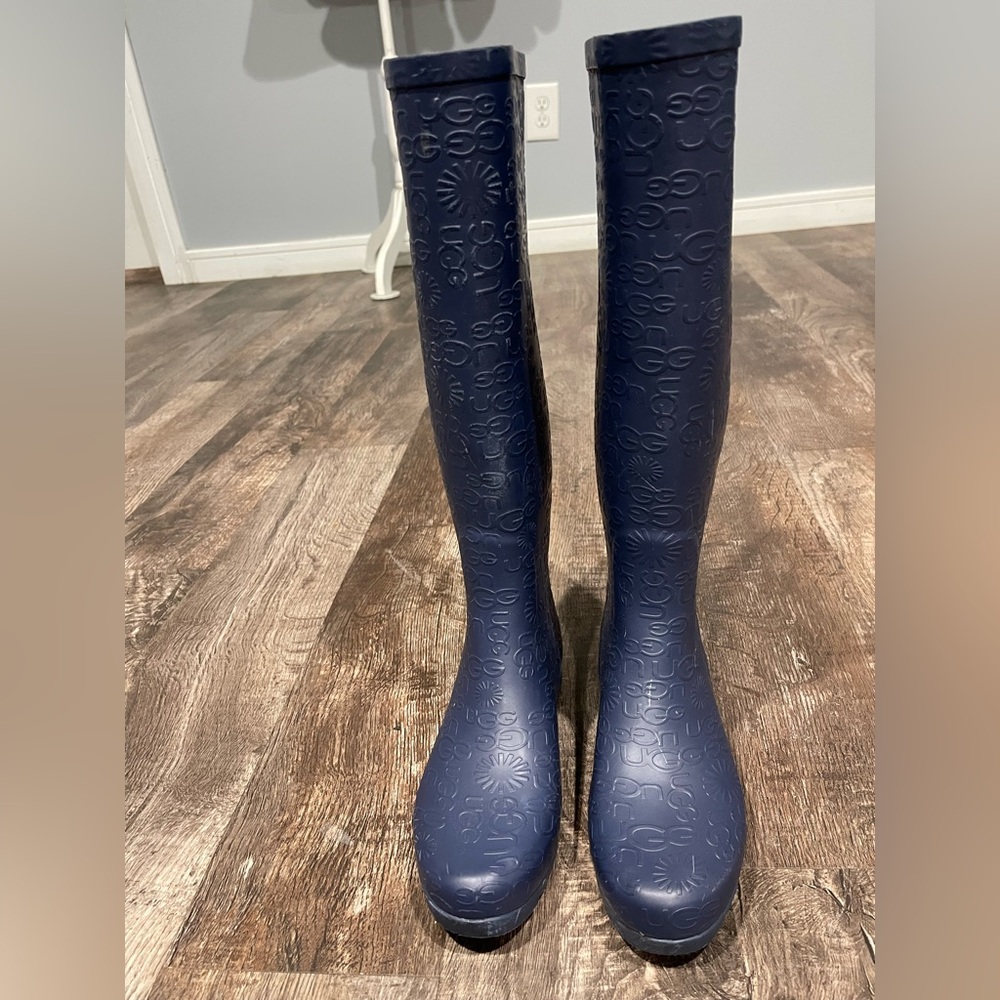 Uggs Stylish Blue Knee-rain High‎ Women's Boots